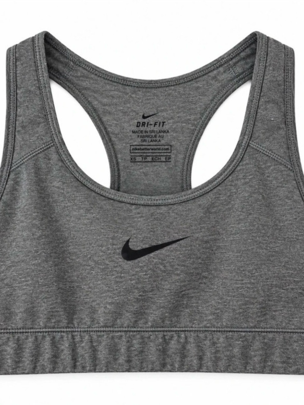Nike Gray Dri-FIT Racerback Sports Bra